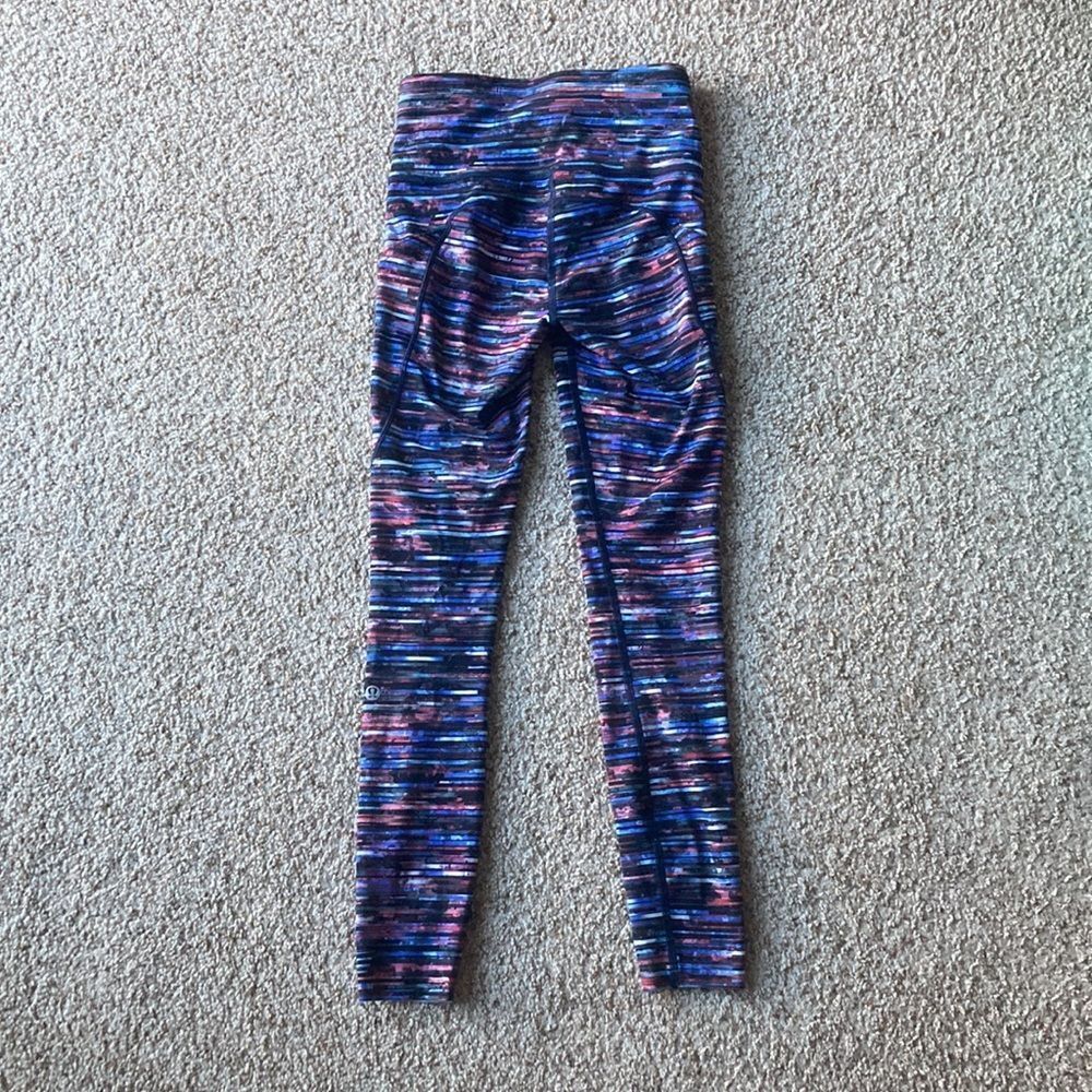 Lululemon Women’s Fast & Free 7/8 Tight II Nulux 25” Hinshu Alpine White Multi - Picture 7 of 10